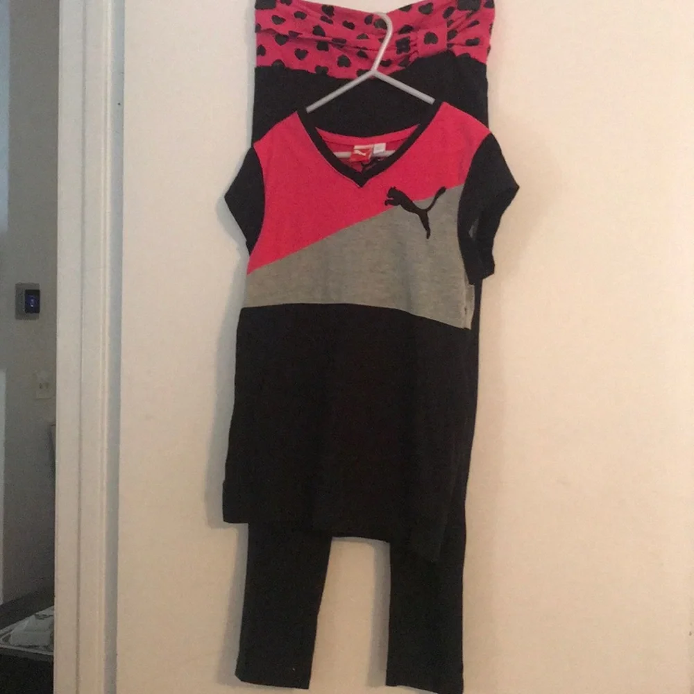 Puma Yoga pants & Puma top/girls size large - Picture 2 of 3